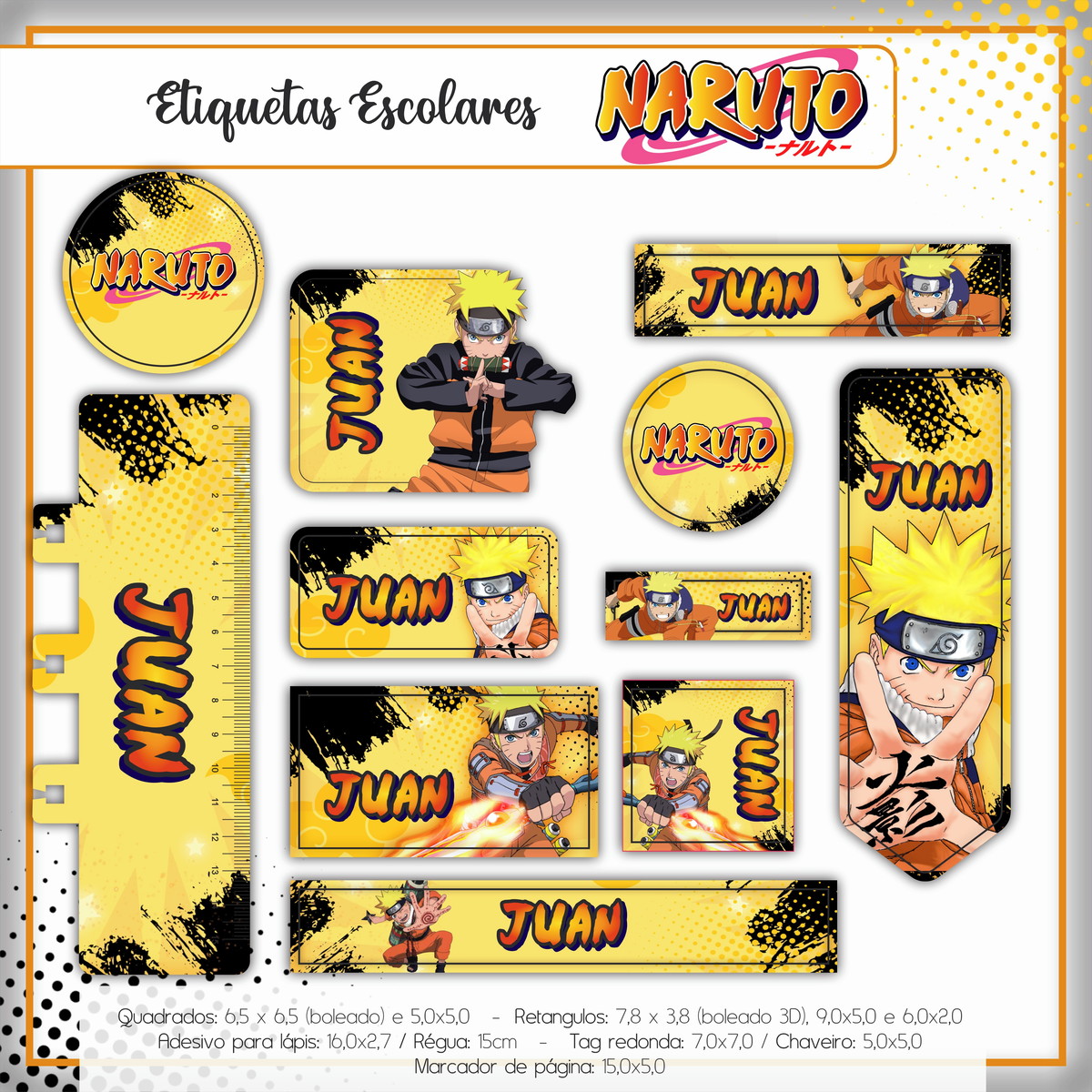 Arquivos de corte combo escolar Naruto - Imagem 3