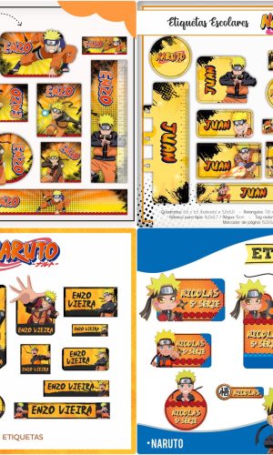 Arquivos de corte combo escolar Naruto