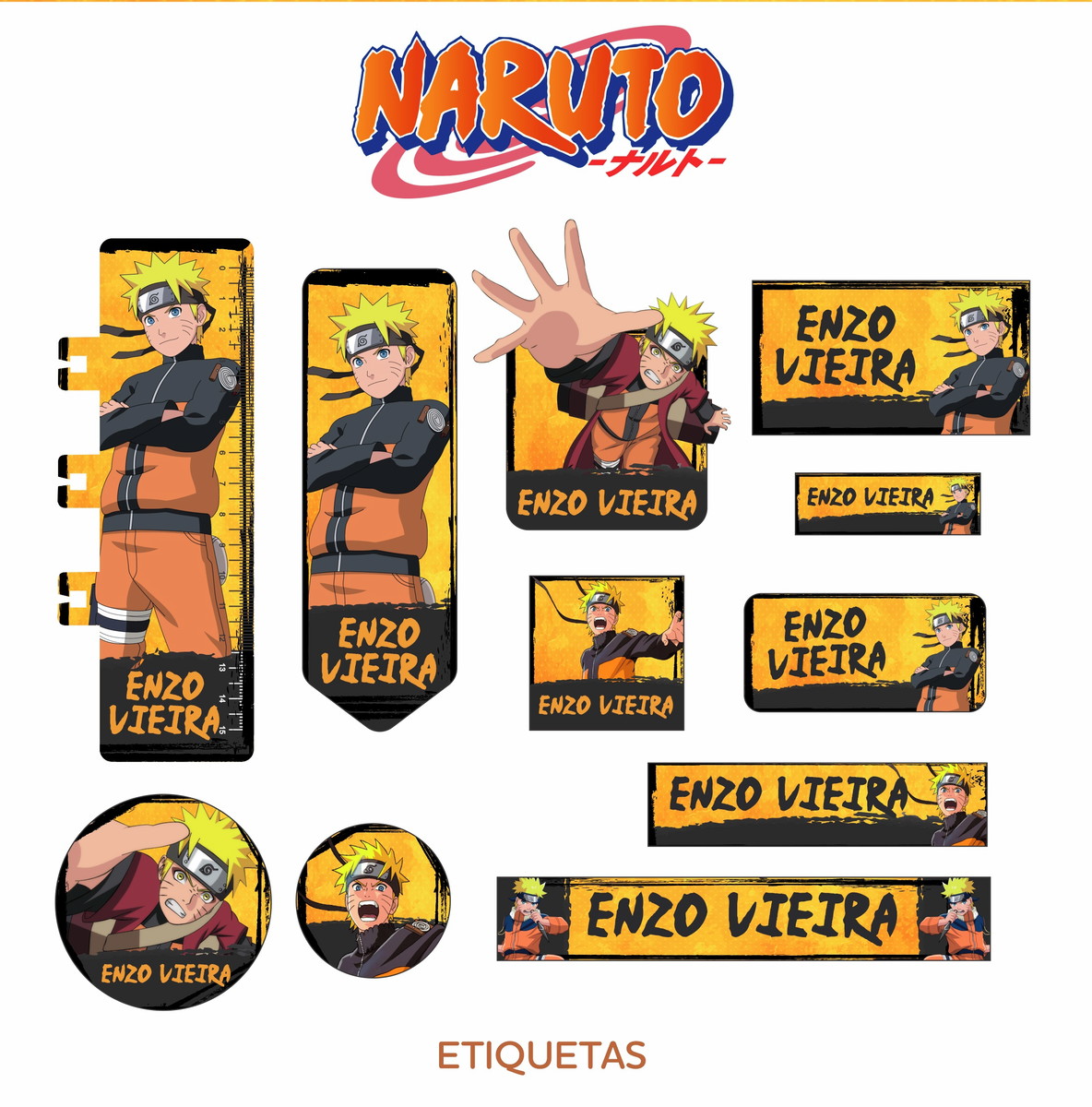 Arquivos de corte combo escolar Naruto - Imagem 4