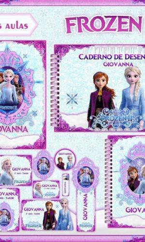 Arquivos de Corte Etiquetas Escolar Frozen
