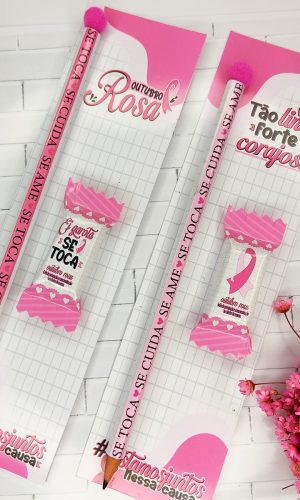 Arquivos de Corte Porta Lapis Outubro Rosa