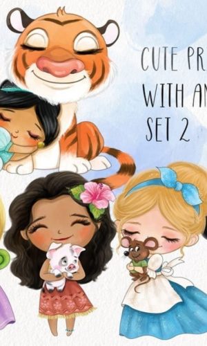 Arquivos de Corte Princesas Disney Aquarela