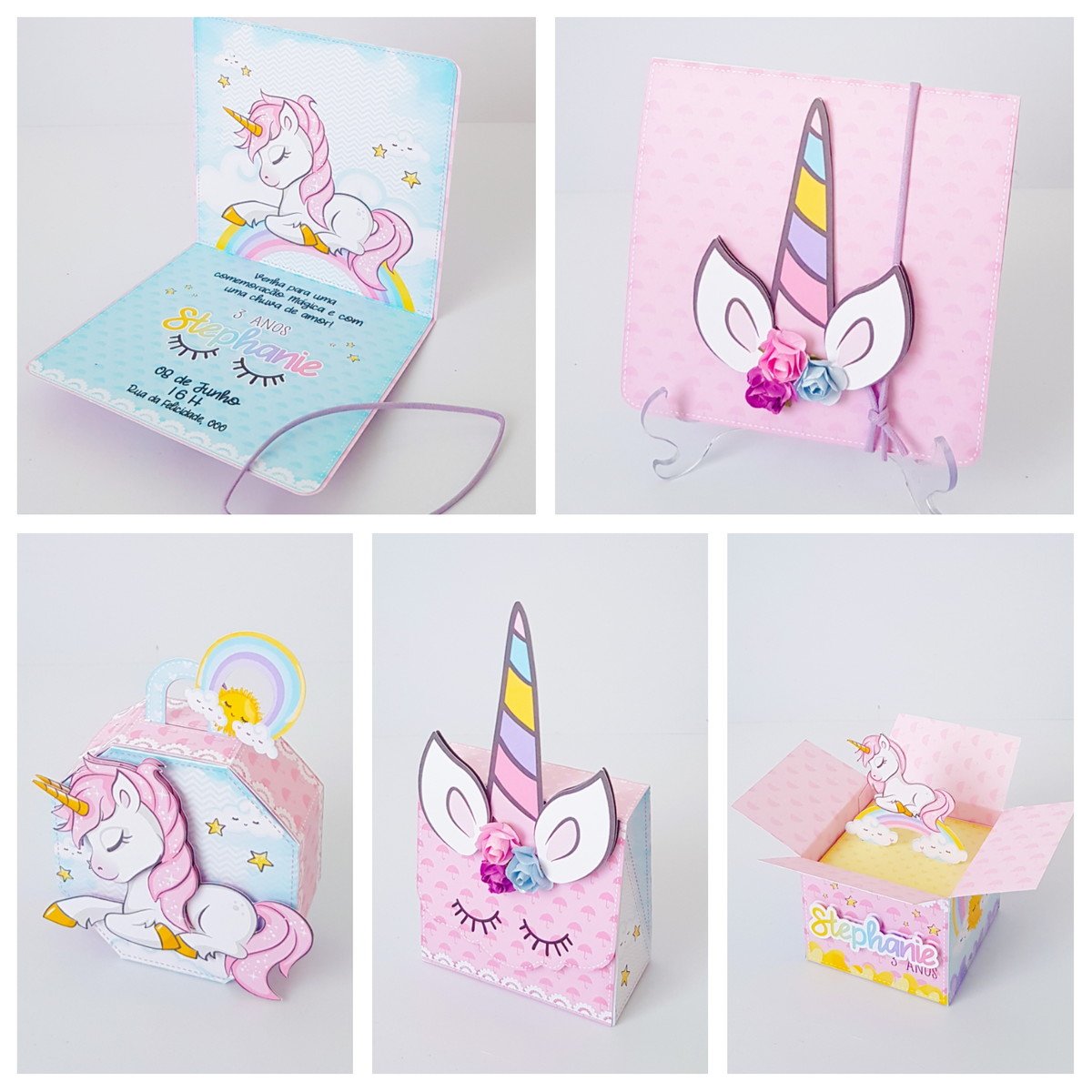 Arquivos de corte kit unicornio luxo - Imagem 2