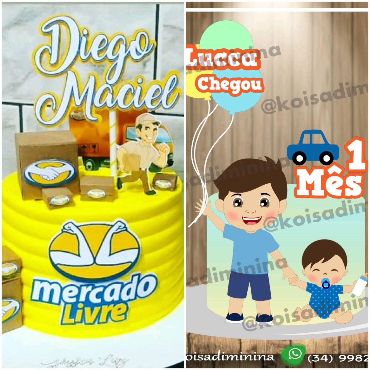 ARQUIVOS DE CORTE TOPO DE BOLO Menino e mercado