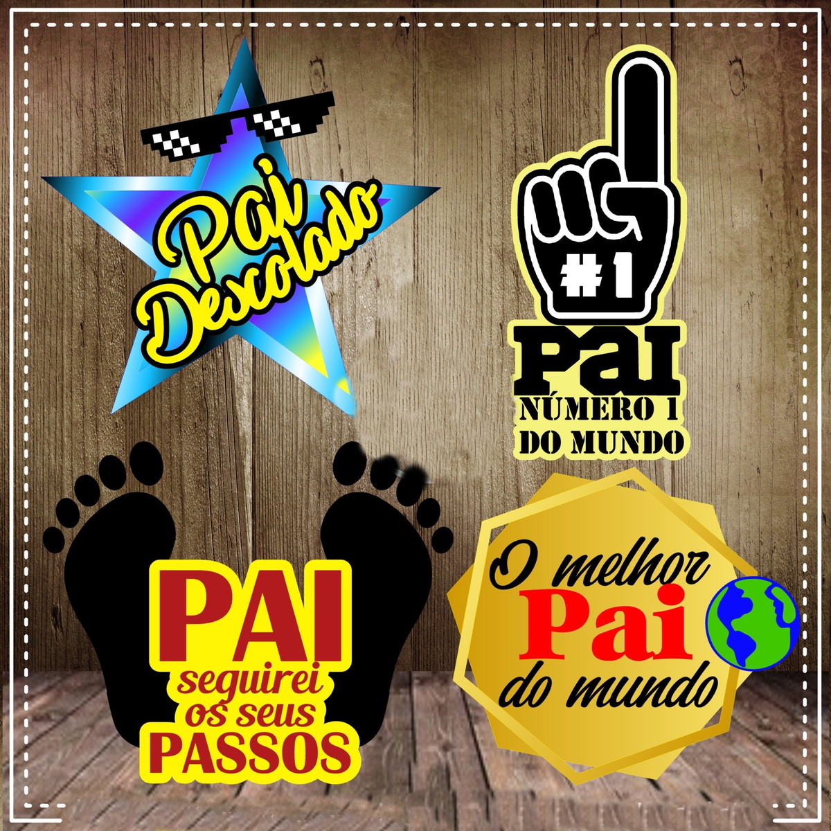 Arquivos de corte topos dia dos pais - Imagem 2