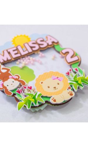 Arquivos para corte topo de bolo safari menina cute