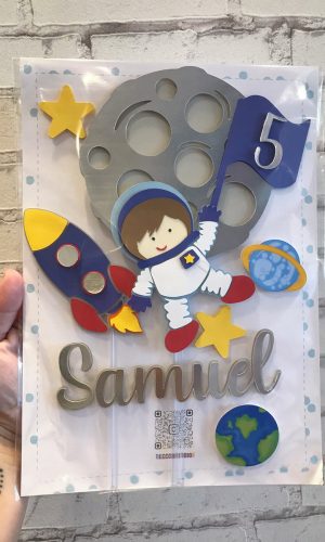 Arquivo de Corte Topo de Bolo Astronauta