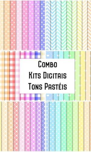 Combo de Kits Digitais em Tons Pastéis #1319#