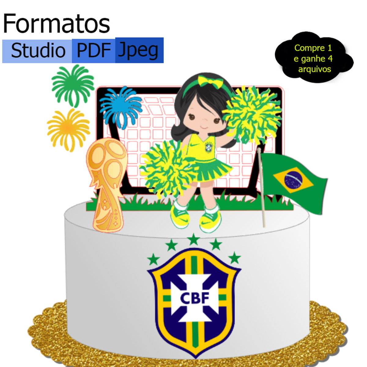 G860 - Arquivo Topo Futebol /copa do Mundo Menina