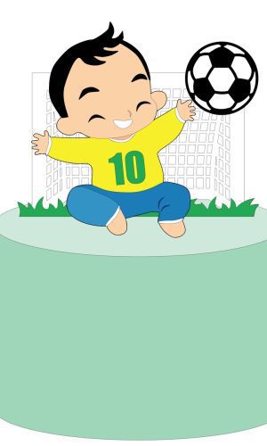 Kit com 5 Arquivos de Corte: 15 - Futebol Topo de Bolo