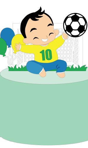 Kit com 5 Arquivos de Corte: 13 - Futebol Topo de Bolo