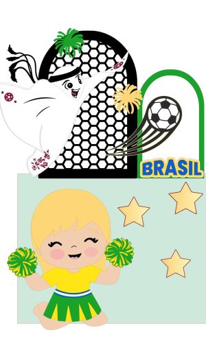 Kit com 5 Arquivos de Corte: 18 - Futebol Topo de Bolo