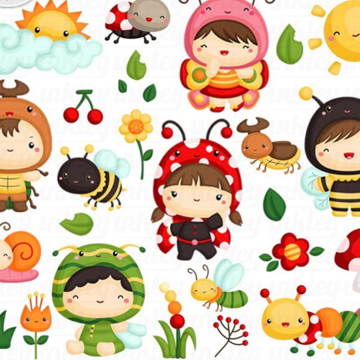 kit Digital Bichinhos Cute PNG- Scrapbook