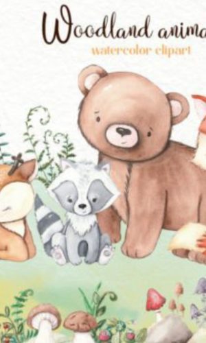 Kit Digital Bosque Aquarelado 1474