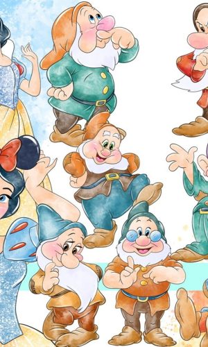 Kit Digital Branca de Neve Aquarelado 1582
