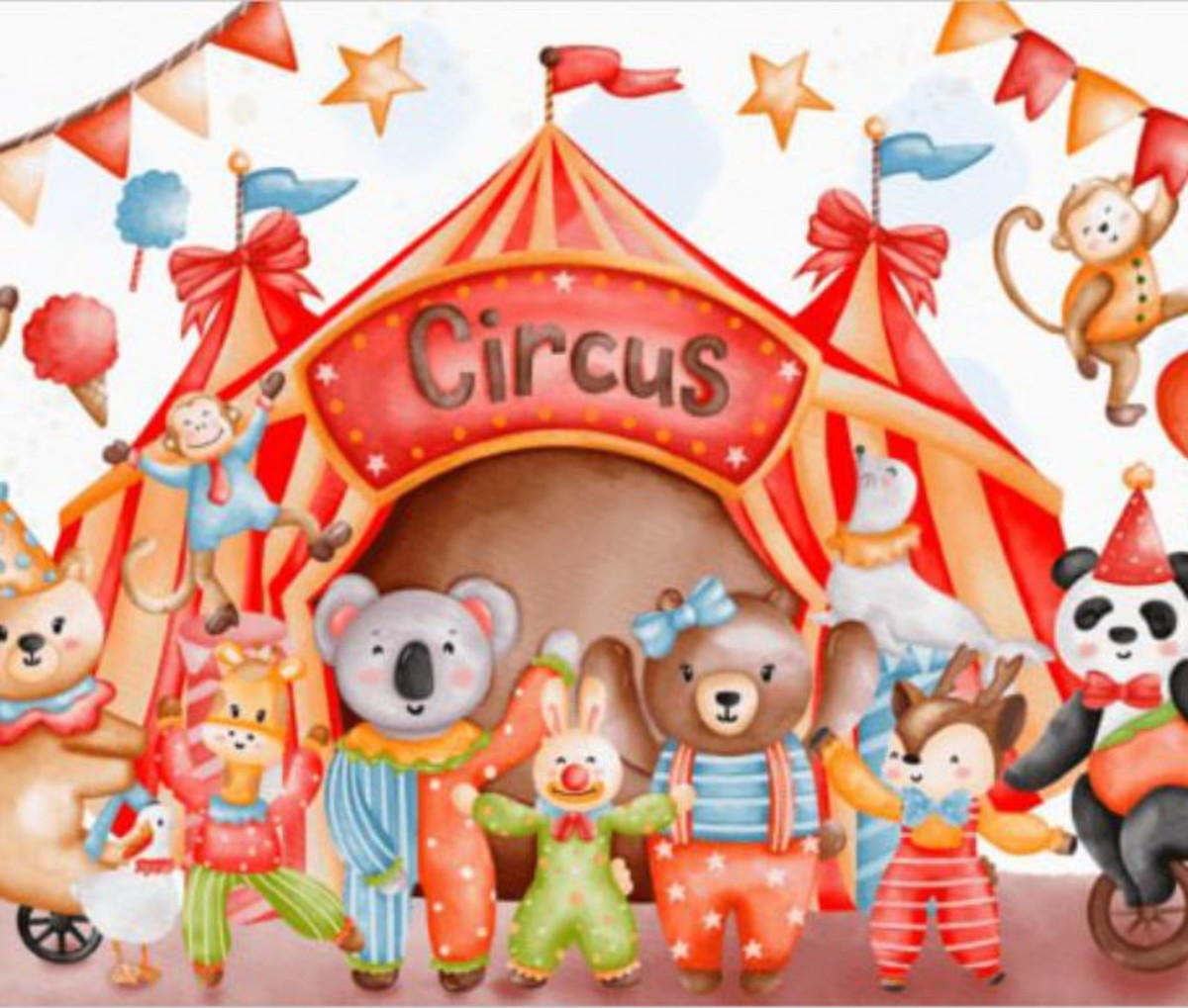 Kit Digital Circo Aquarela 1222