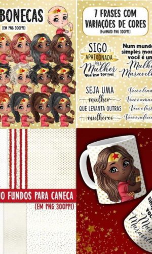 kit Digital Dia da Mulher PNG- Scrapbook