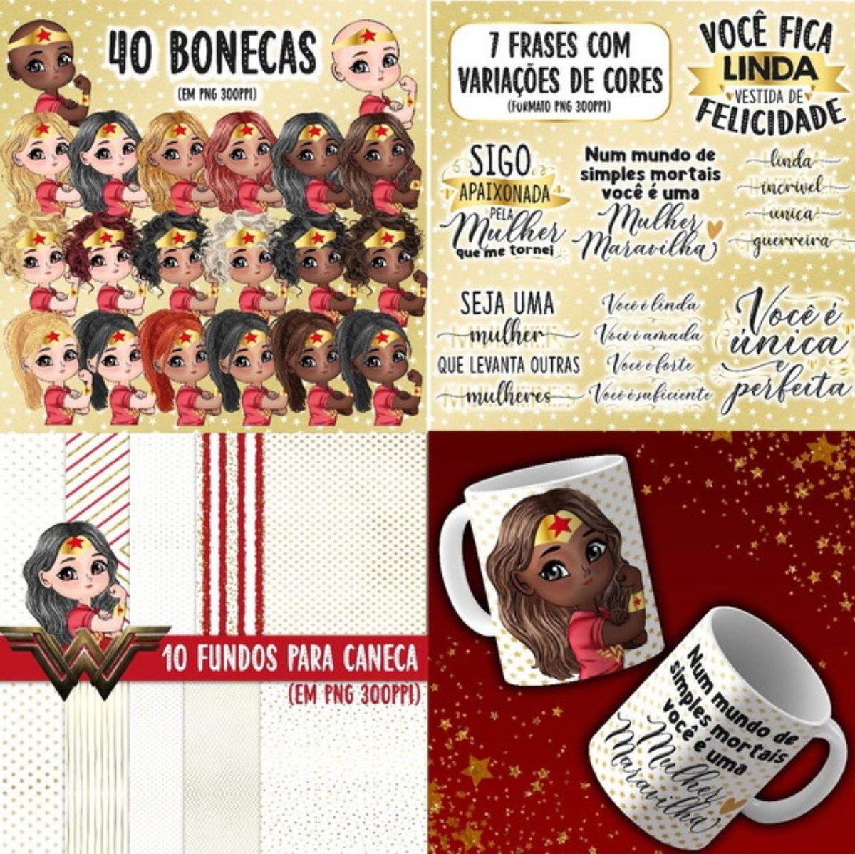 kit Digital Dia da Mulher PNG- Scrapbook