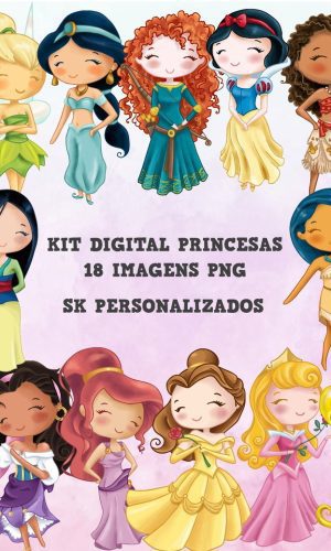 Kit Digital Princesas Aquarela 266