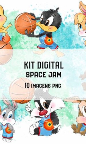 Kit Digital Space Jam Aquarelado #1838#