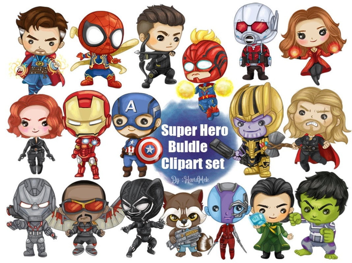 Kit Digital Super Heróis Cute 110
