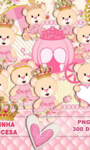 Kit Digital Ursinha Princesa 1618