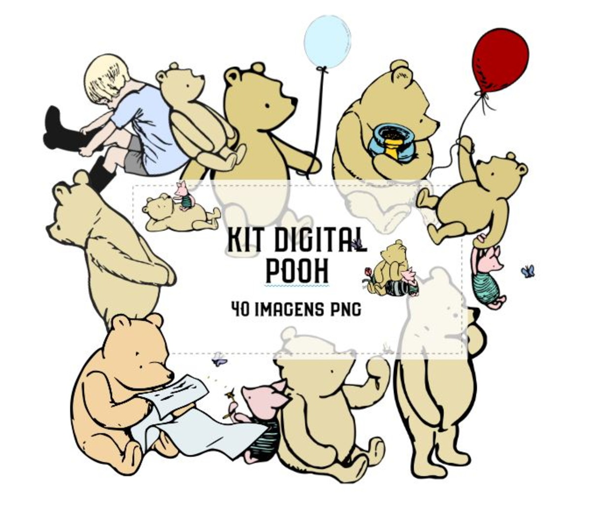 Kit Digital Ursinho Pooh #1959#