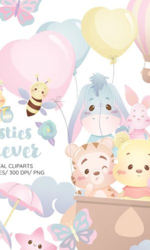 Kit Digital Ursinho Pooh Cute #470#
