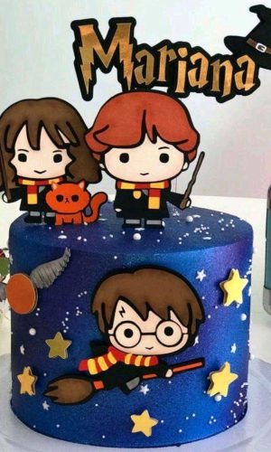 Topo de Bolo Harry Potter Cute 2 + 4 Arquivos a Sua Escolha