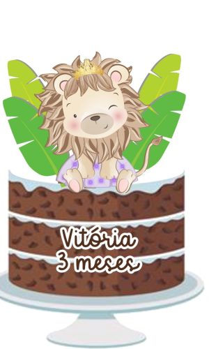 Leão e Leoa Cute em Camadas - Arquivo Digital