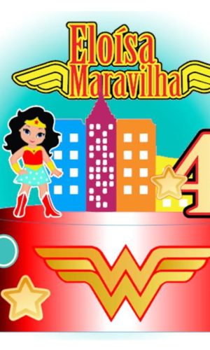 M123 - Topo De Bolo Mulher Maravilha