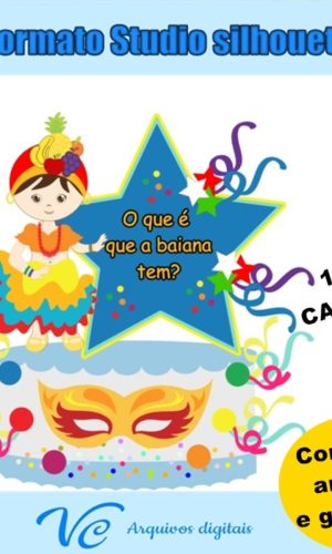 M167- Arquivo de corte Topo de Bolo Carnaval Baianas 02