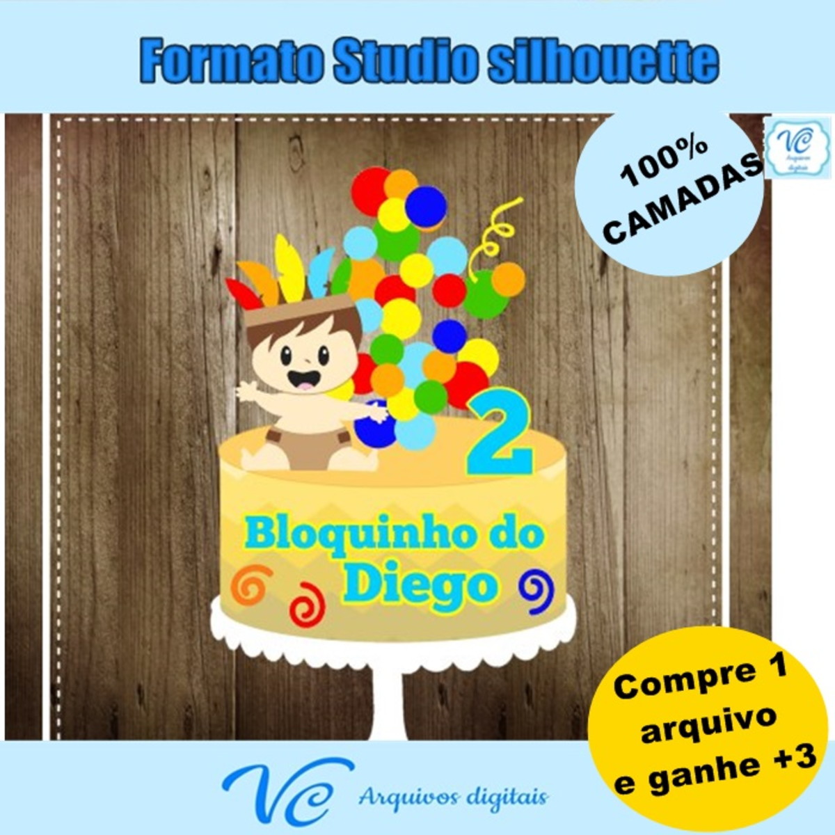 M172- Arquivo de corte Topo Bolo Carnaval bebês 03