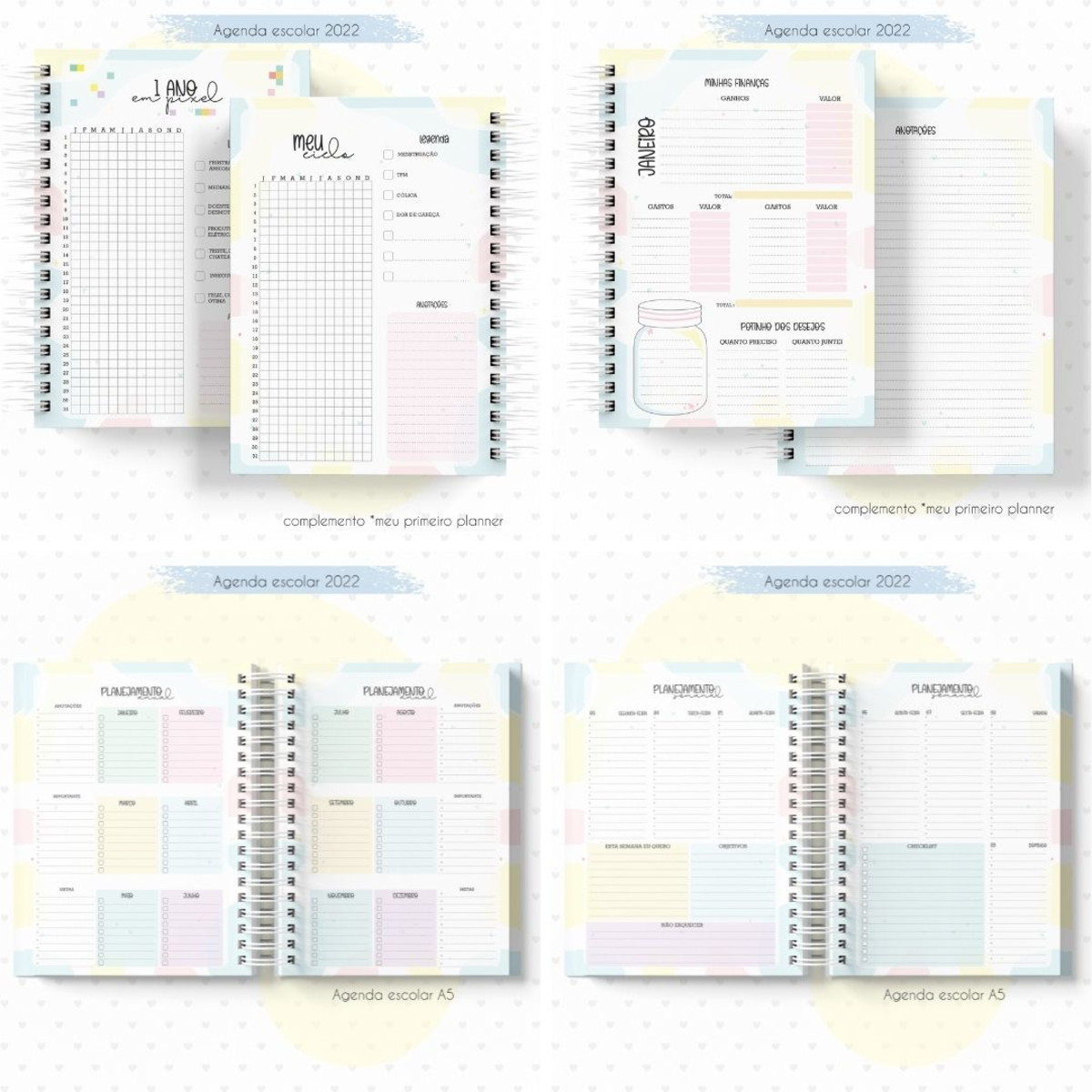 M409- ARQUIVOS PRIMEIRO PLANNER AGENDA ESCOLAR 2022 E PERMAN - Imagem 3