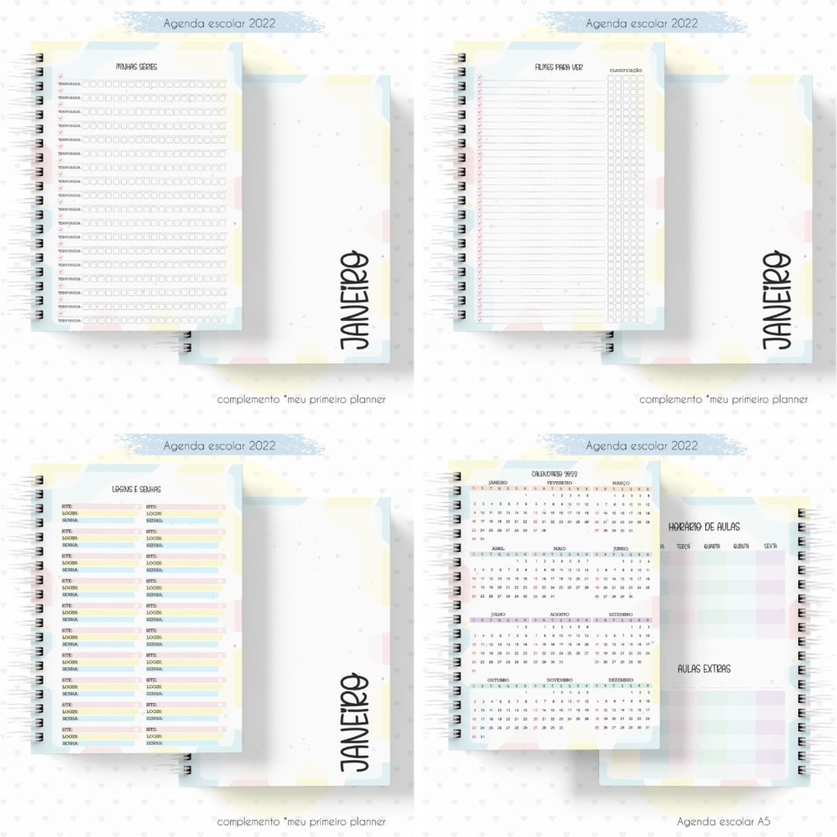 M409- ARQUIVOS PRIMEIRO PLANNER AGENDA ESCOLAR 2022 E PERMAN - Imagem 4
