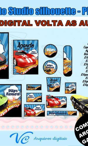 M615-Arquivo de corte Volta ás Aulas Hot wheels