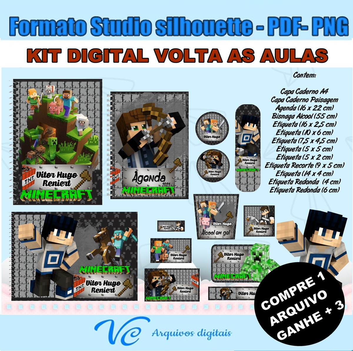 M620- Arquivo de corte Volta ás Aulas Minecraft