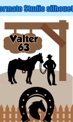 M73- Arquivo de Corte Topo Bolo Cowboy Vaqueiro Vaquejada 01