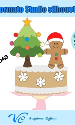 M95- Arquivo Bolo de Bolo Boneco Ginger