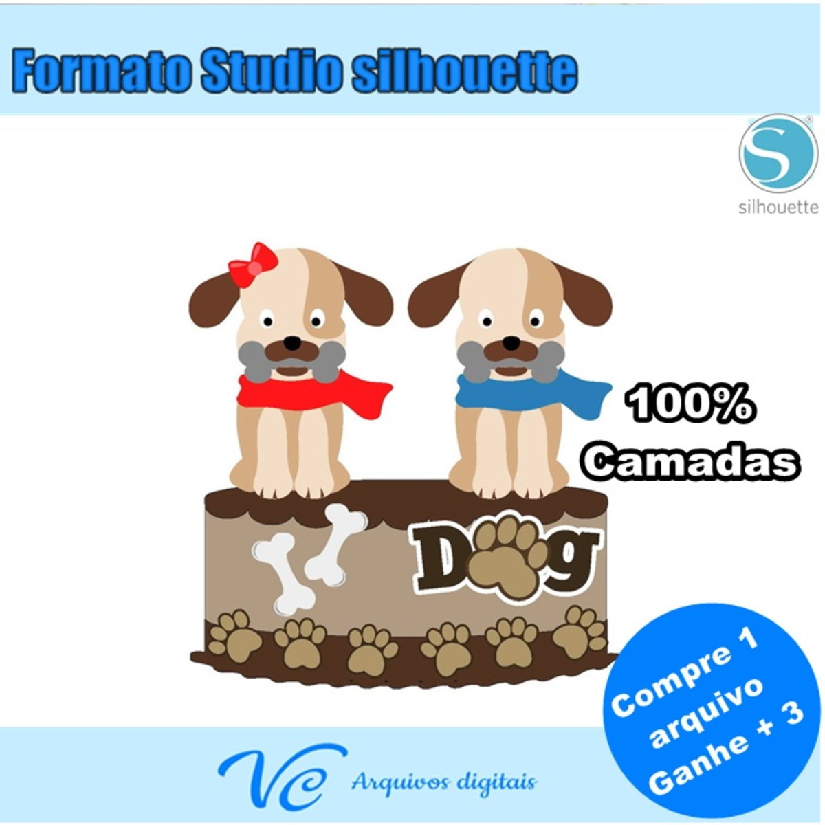 M957- Arquivo de corte topo PETS CAMADAS 6