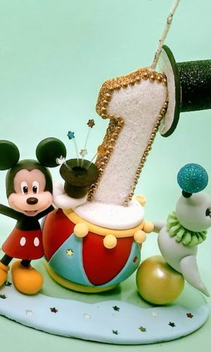 mickey magico topo de bolo vela circo, picadeiro