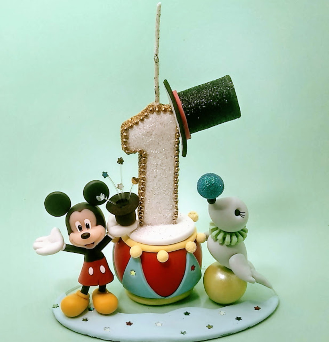 mickey magico topo de bolo vela circo, picadeiro - Imagem 2
