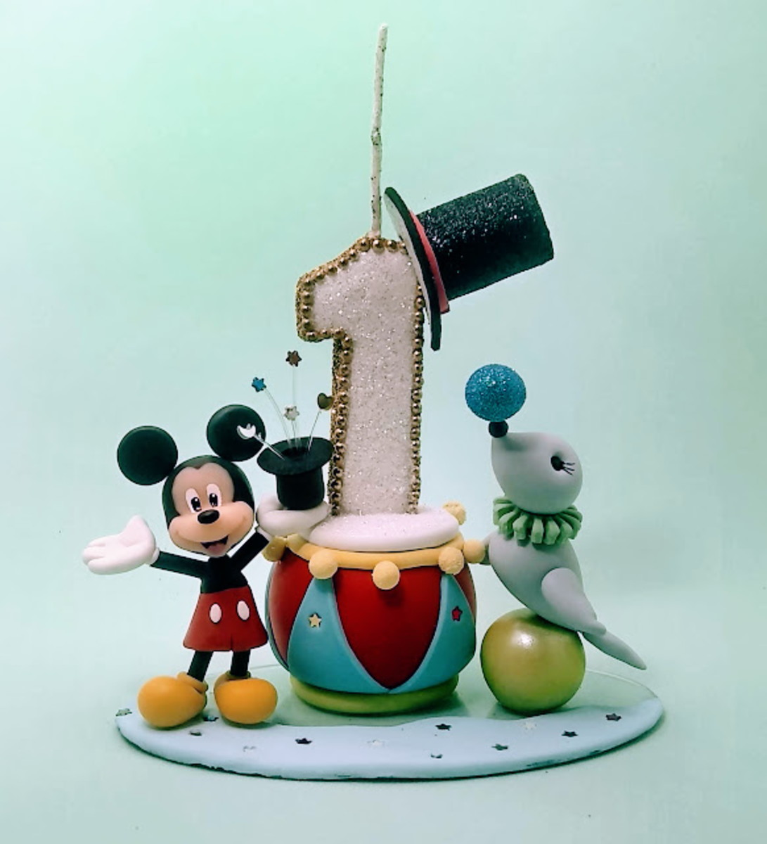 mickey magico topo de bolo vela circo, picadeiro - Imagem 3