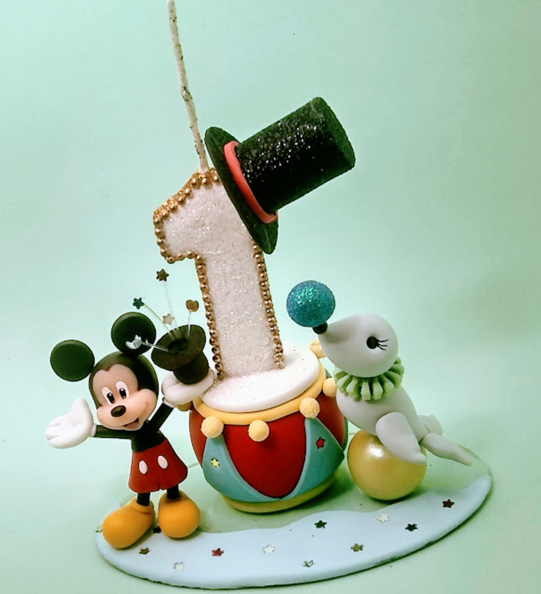 mickey magico topo de bolo vela circo, picadeiro - Imagem 4