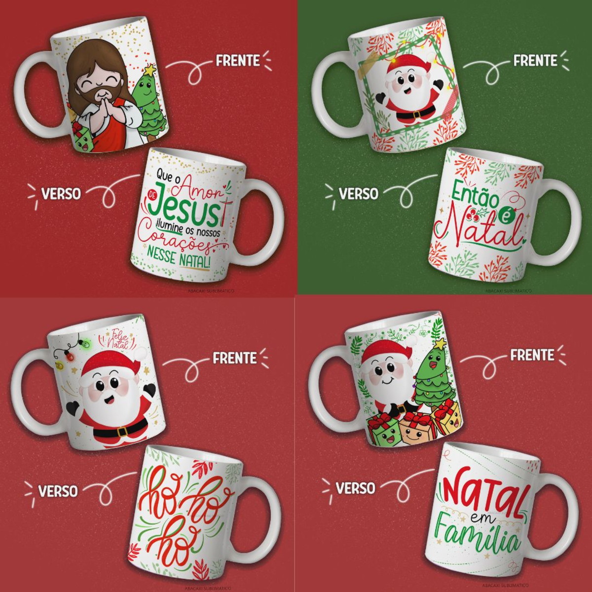 Natal-artes Pdf/png Canecas Cute Cristãs Maravilhosas! 1512 - Imagem 2