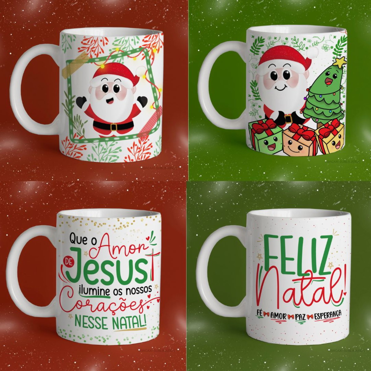 Natal-artes Pdf/png Canecas Cute Cristãs Maravilhosas! 1512 - Imagem 5