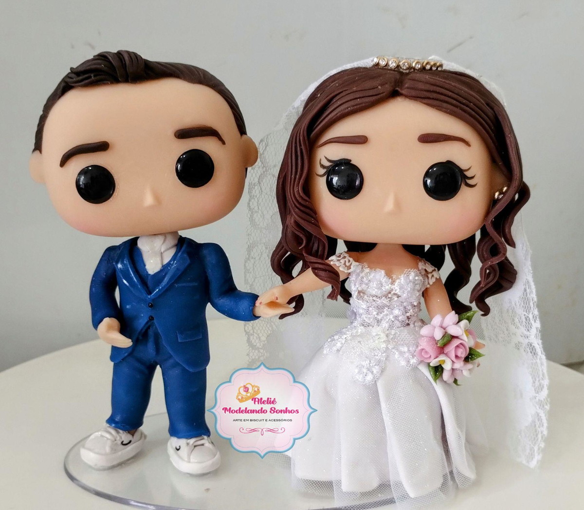 Noivinhos Funko pop Topo de Bolo - Imagem 2