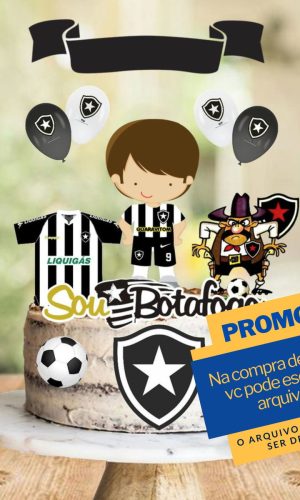 Studio/pdf Arquivo de Corte Topo de Bolo Futebol Botafogo 6
