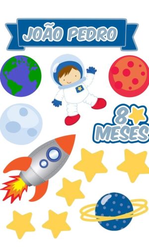Topo de Bolo Astronauta