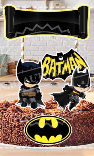 TOPO BATMAN CUTE - ARQUIVO DIGITAL